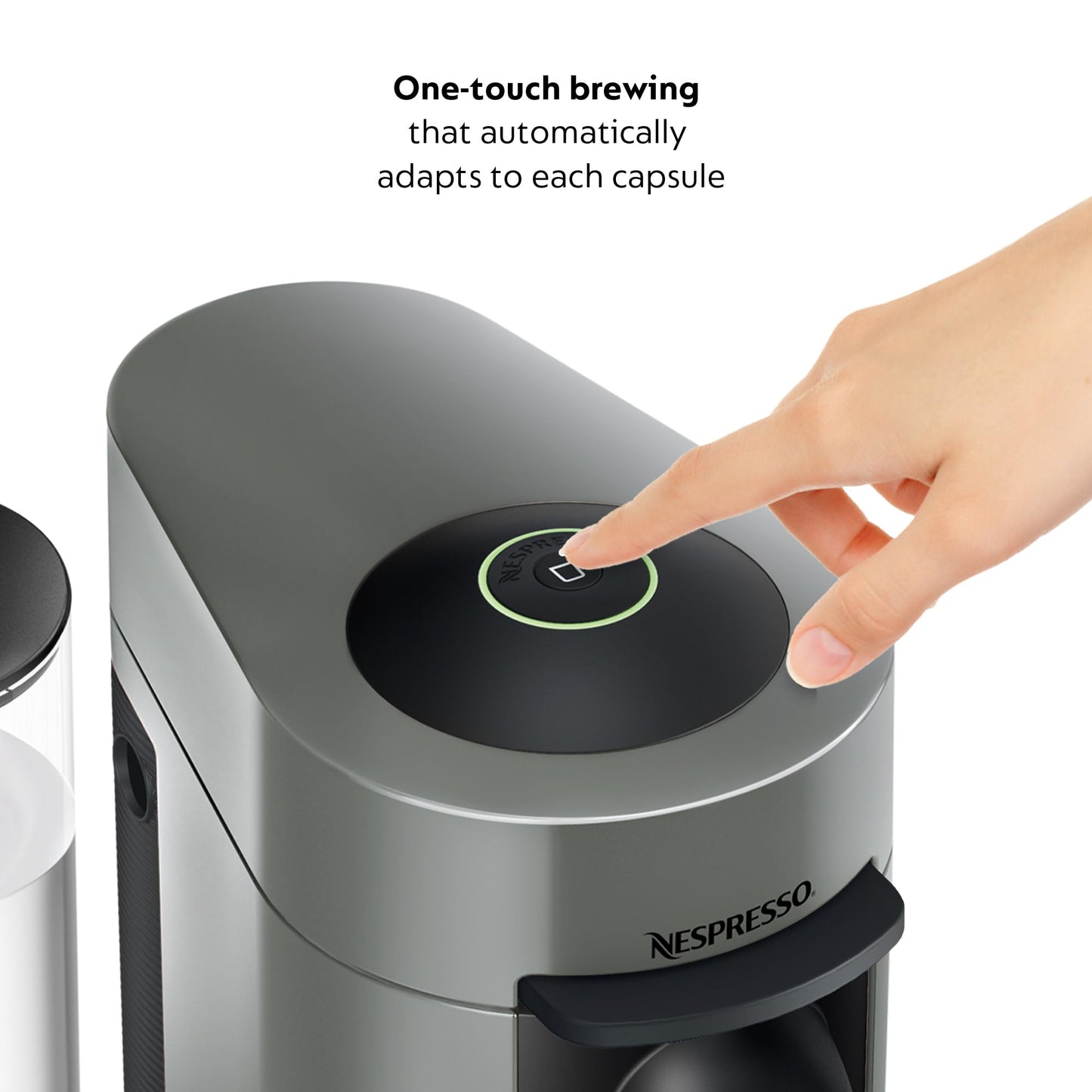 Nespresso VertuoPlus Coffee and Espresso Machine by De'Longhi with Milk Frother, Ink Black