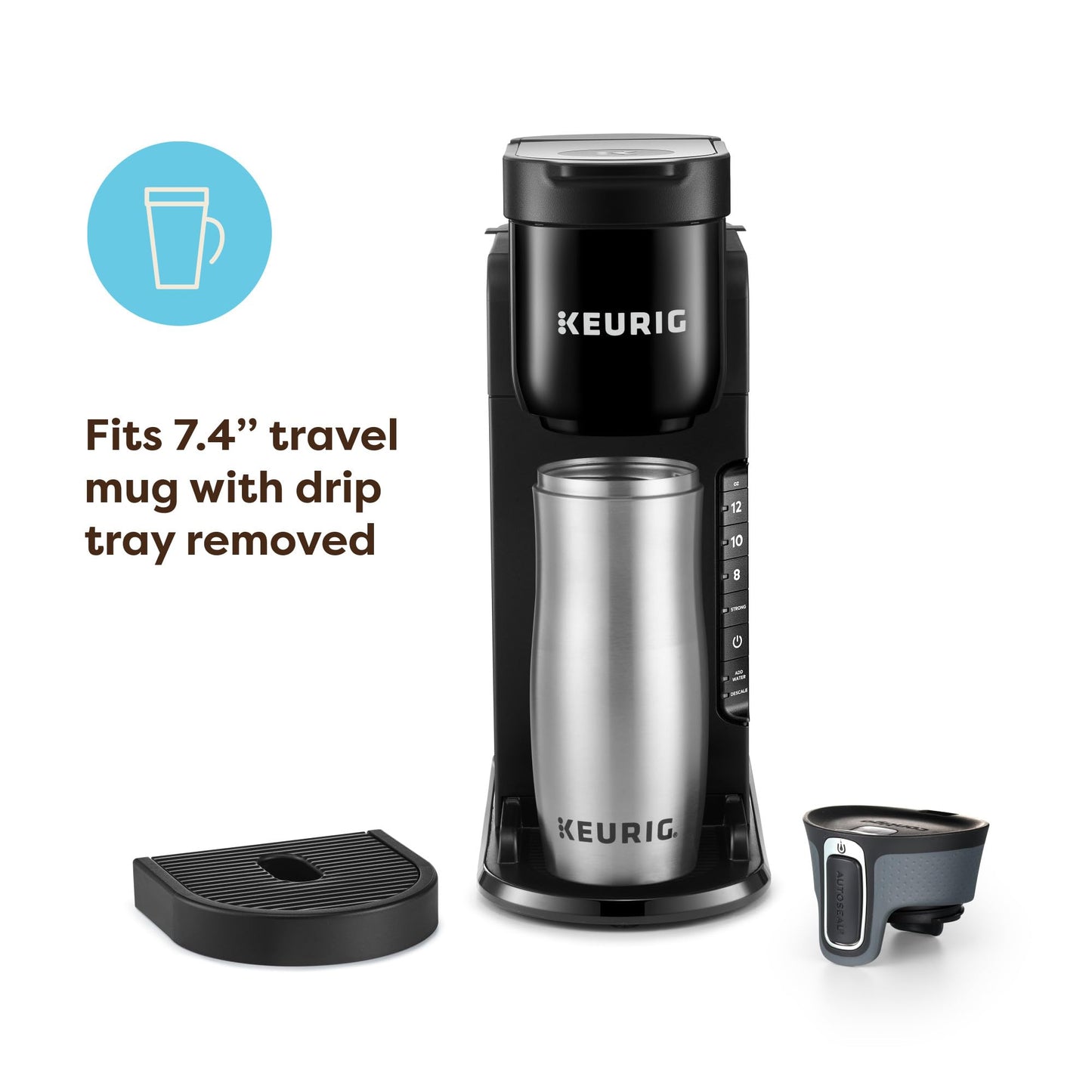 Keurig K-Express Single Serve Coffee Maker – Strong Brew Option, 42oz Reservoir, Sleek Design for Holiday Hosting & Gifting, Black