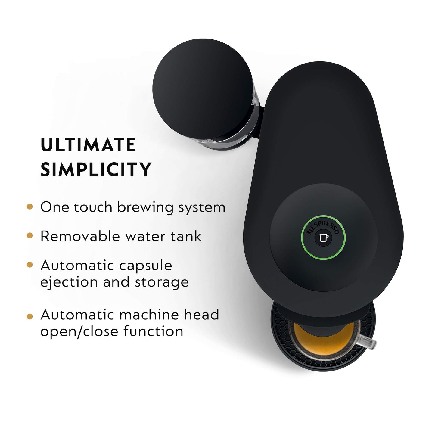 Nespresso VertuoPlus Coffee and Espresso Machine by De'Longhi with Milk Frother, Ink Black