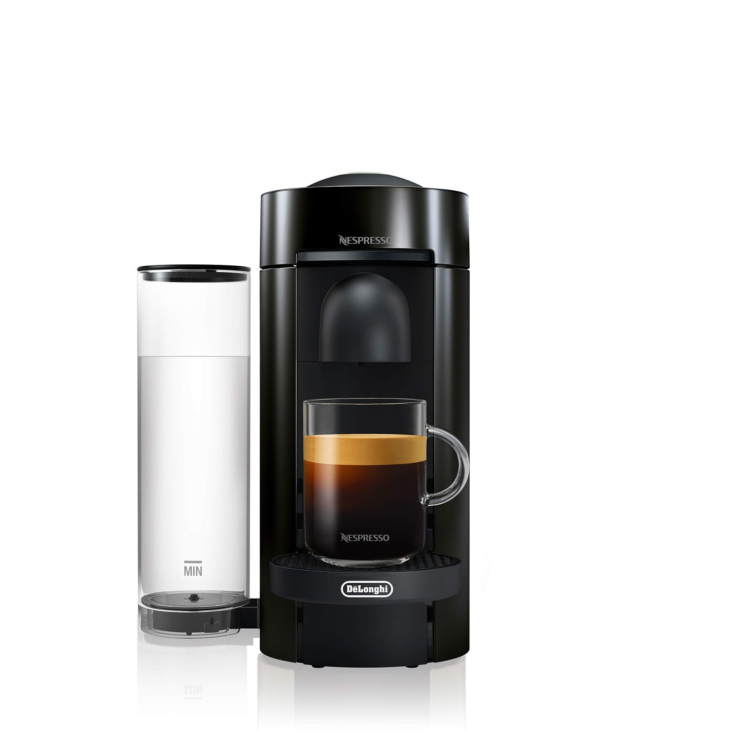 Nespresso VertuoPlus Coffee and Espresso Machine by De'Longhi with Milk Frother, Ink Black