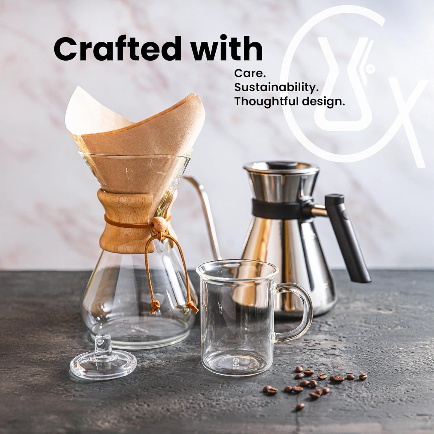 Chemex Ottomatic Coffeemaker Set - 40 oz. Capacity - Includes 6 Cup Coffeemaker