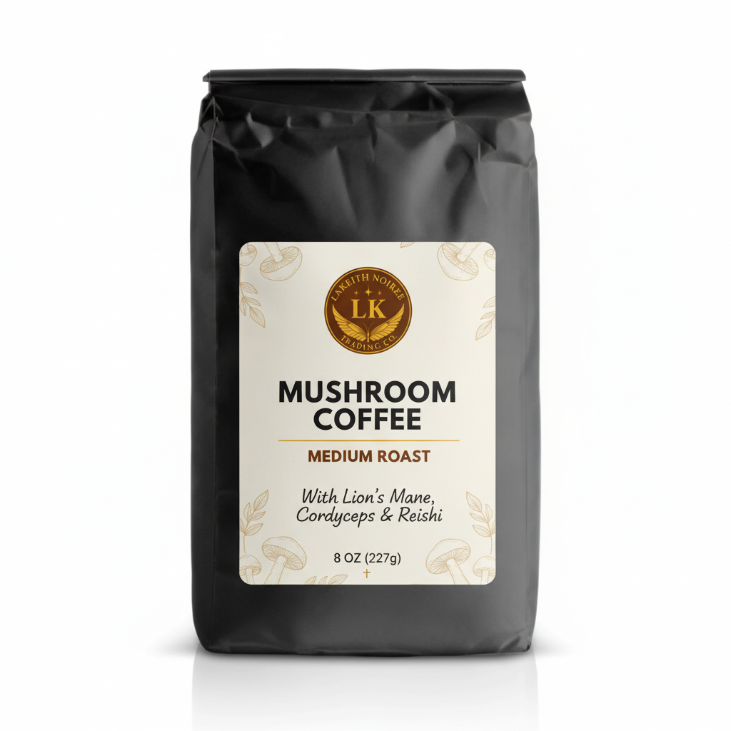 Mushroom Coffee Medium Roast Label Square