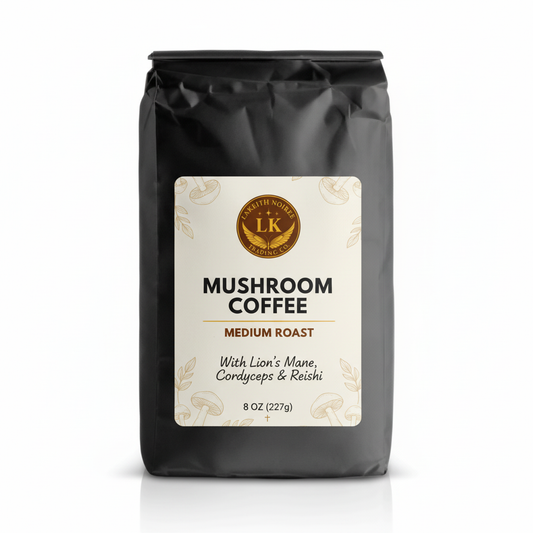 Mushroom Coffee Medium Roast Label Square